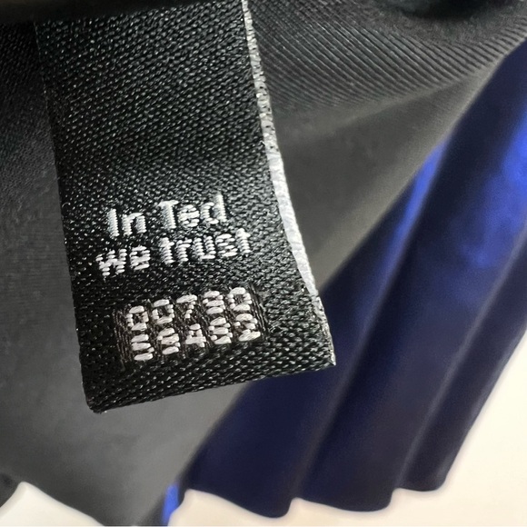 Ted Baker Metallic Blue Ayma Embellished Skater Dress Size 3 (Small) - Picture 11 of 13